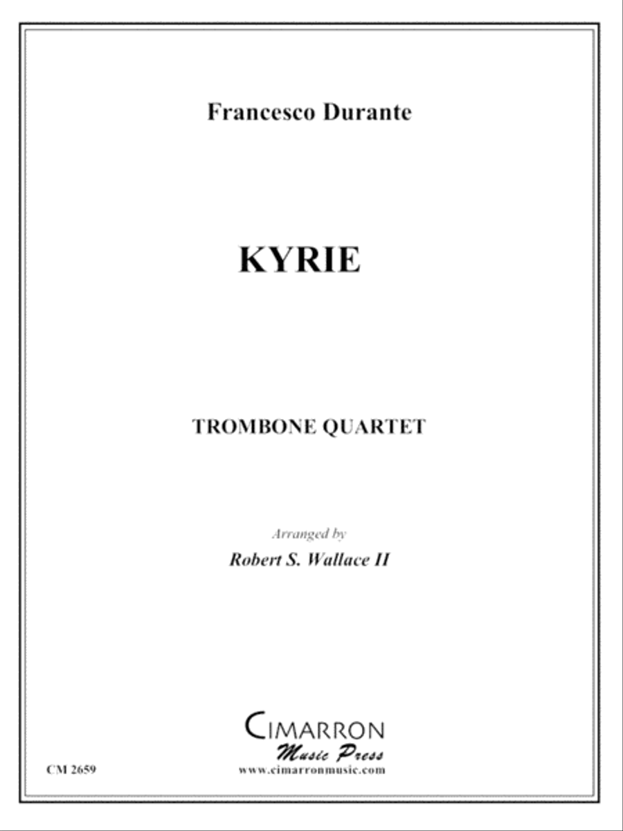 Kyrie Trombone Quartet scores gallery preview page 1