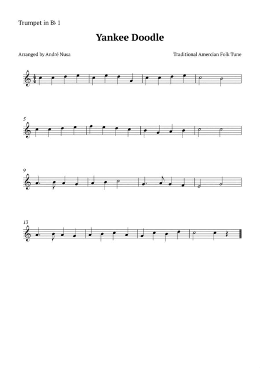 Yankee Doodle Trumpet Duet scores gallery preview page 2