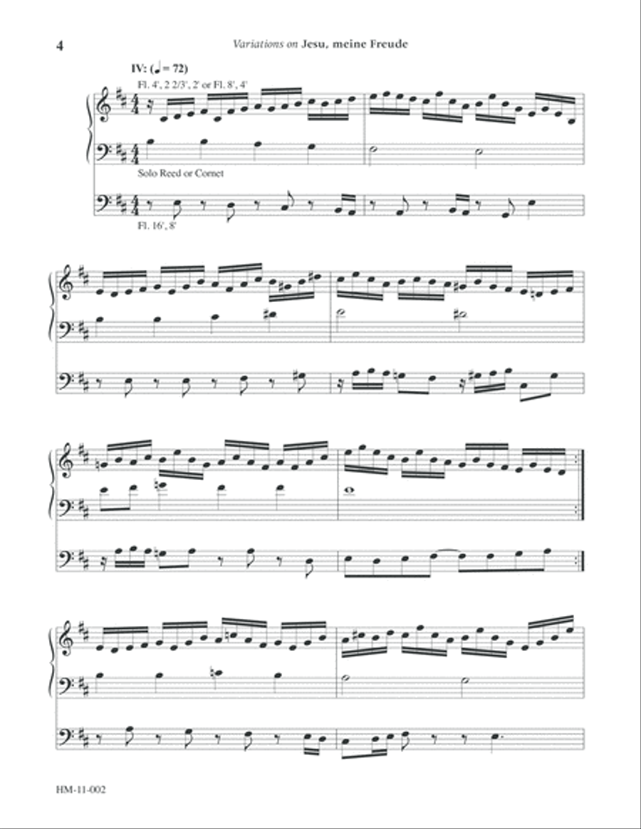 Variations on 'Jesu, meine Freude' Organ Solo scores gallery preview page 5