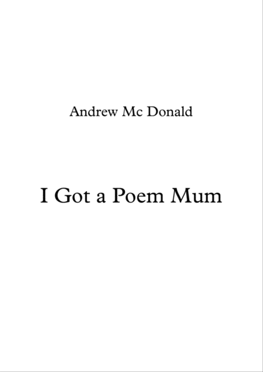 I Got a Poem Mum Voice scores gallery preview page 1