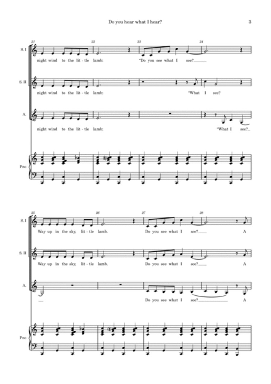Do You Hear What I Hear SSA scores gallery preview page 3