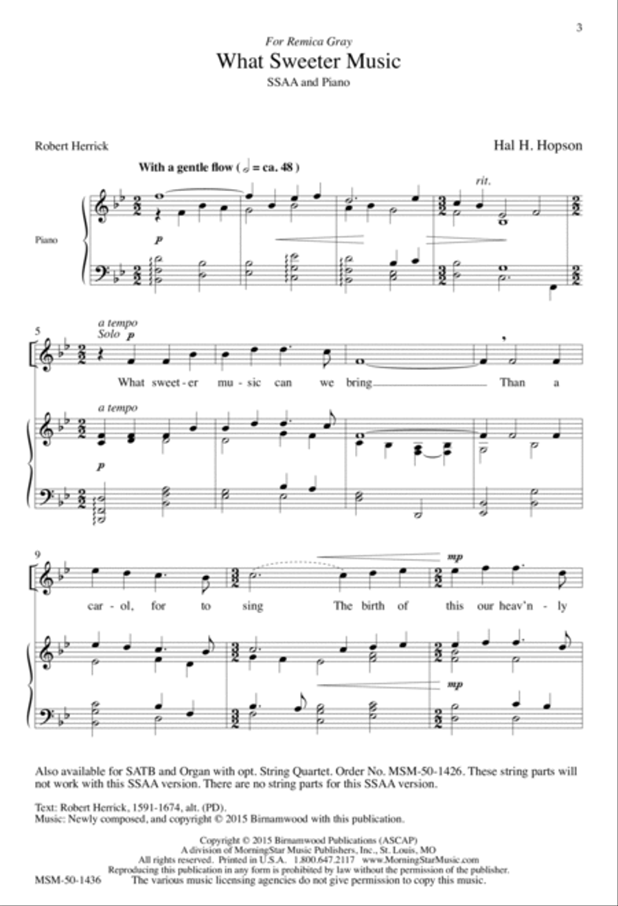 What Sweeter Music SSAA scores gallery preview page 2
