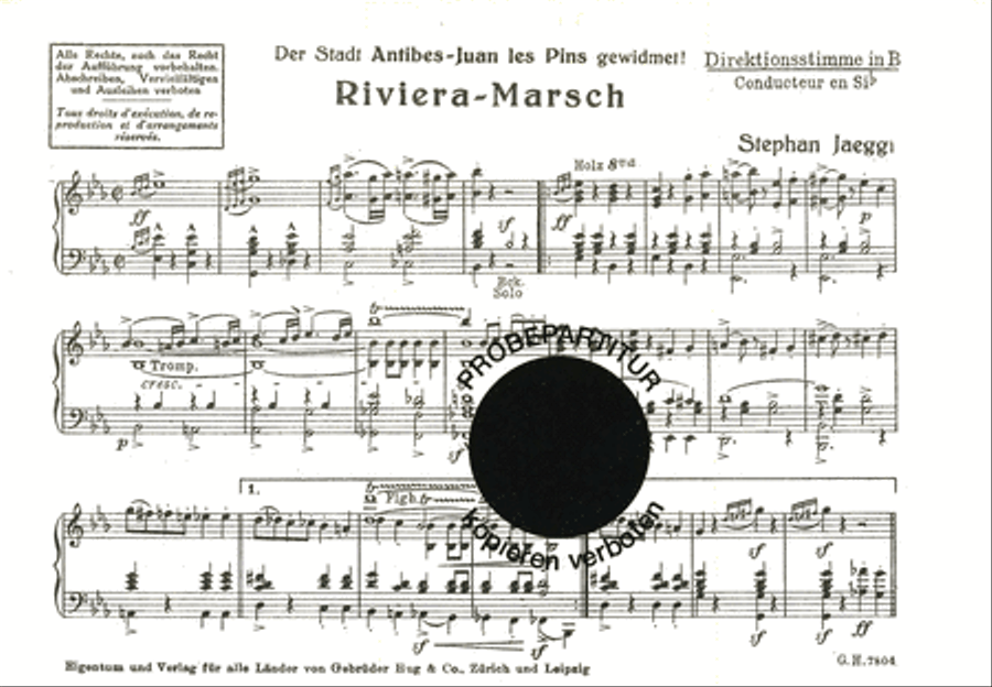 Riviera-Marsch Set of Parts scores gallery preview page 1