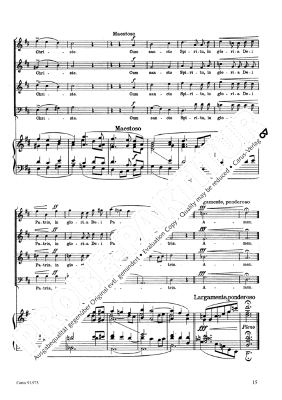 Missa pro pace 4-Part scores gallery preview page 18