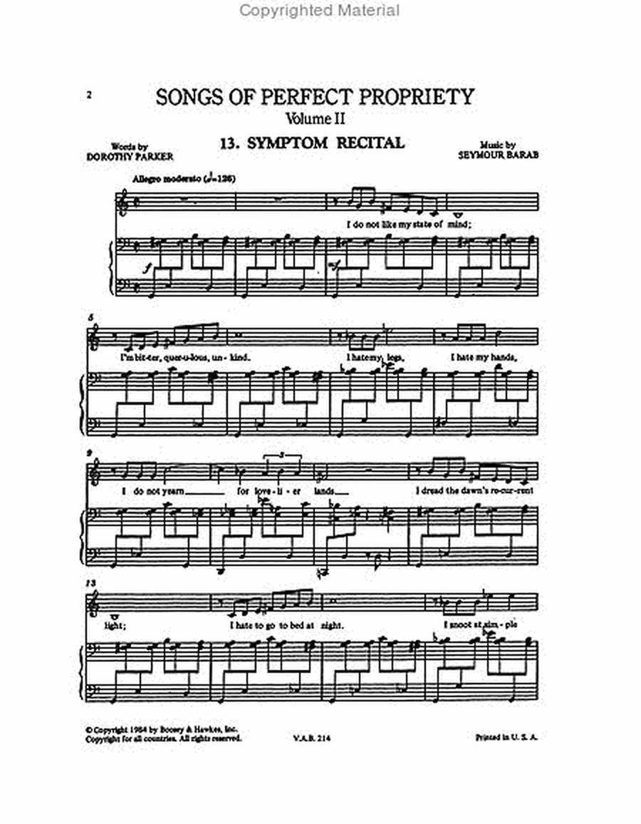 Songs of Perfect Propriety – Volume II