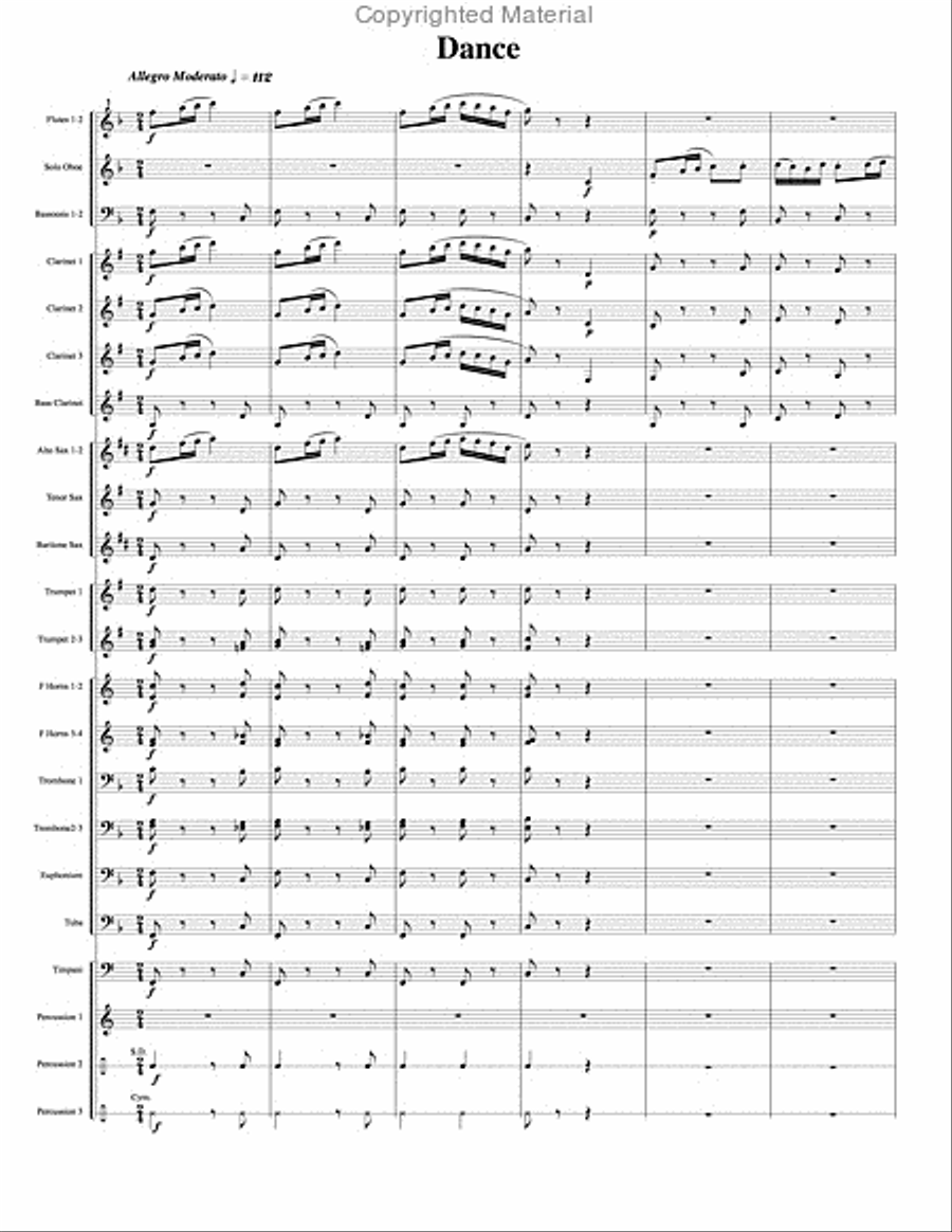 Soliloquy and Dance Concert Band scores gallery preview page 3