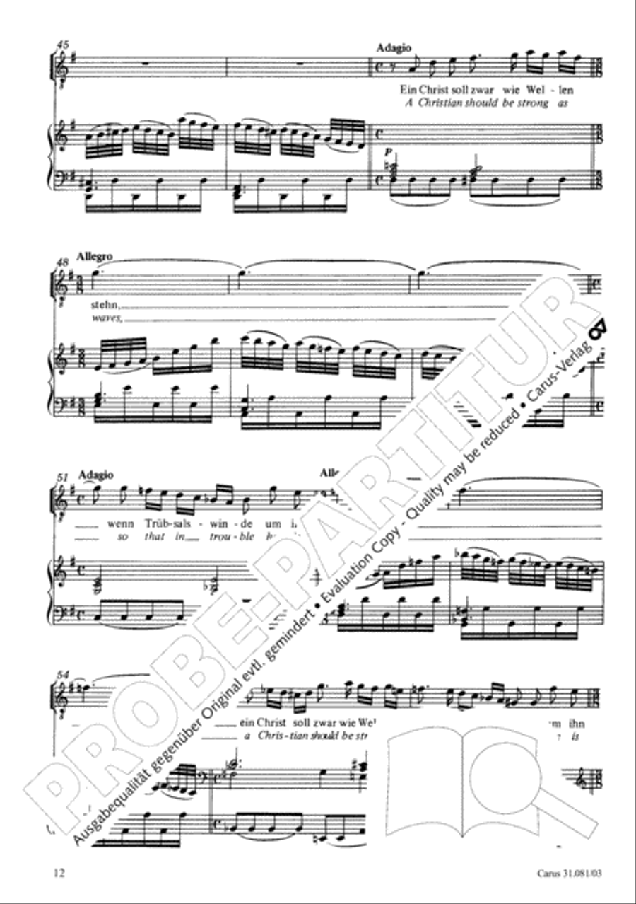 Jesus sleeps, is hope now fading (Jesus schlaft, was soll ich hoffen) ATB scores gallery preview page 13