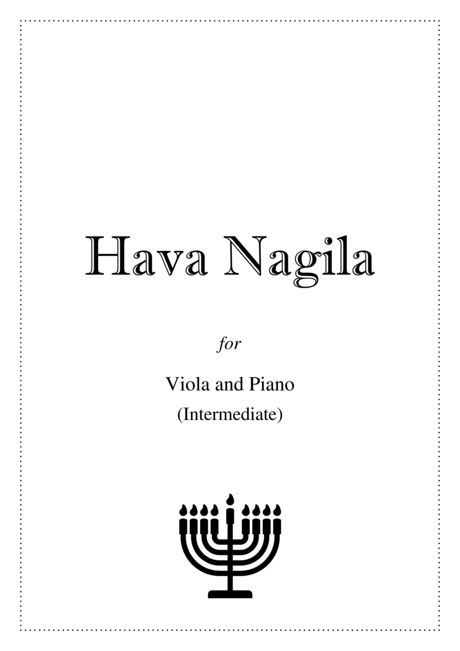 Hava Nagila - Viola and Piano Piano scores gallery preview page 1