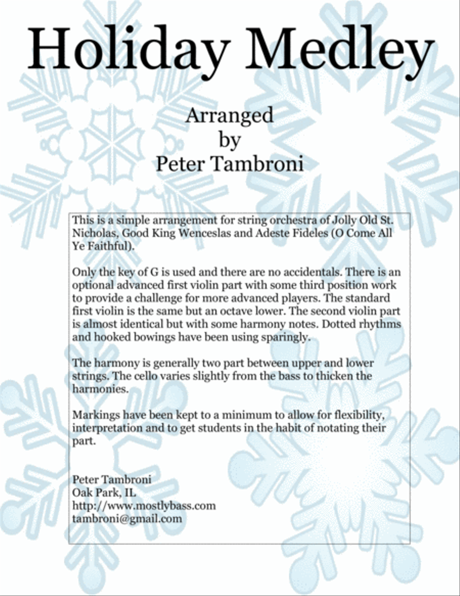 Holiday Medley Chamber Orchestra scores gallery preview page 2