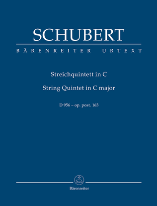 Book cover for String Quintet in C major, op. post.163 D 956