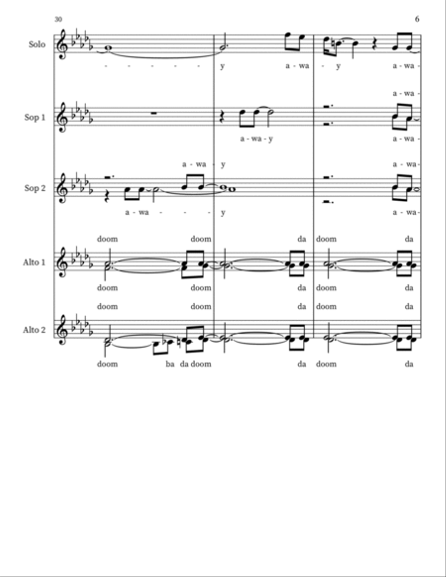 Cranes In The Sky SSAA scores gallery preview page 6