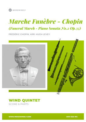 Book cover for Marche Funèbre (Funeral March) from Piano Sonata No. 2 in Bb Minor Opus 35 (Wind Quintet)
