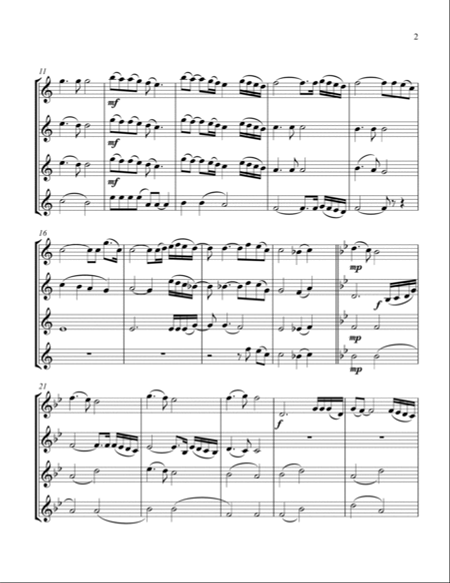 I'll Stand By You Clarinet Quartet scores gallery preview page 3