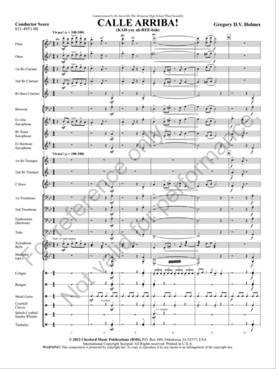 Calle Arriba! Concert Band scores gallery preview page 4