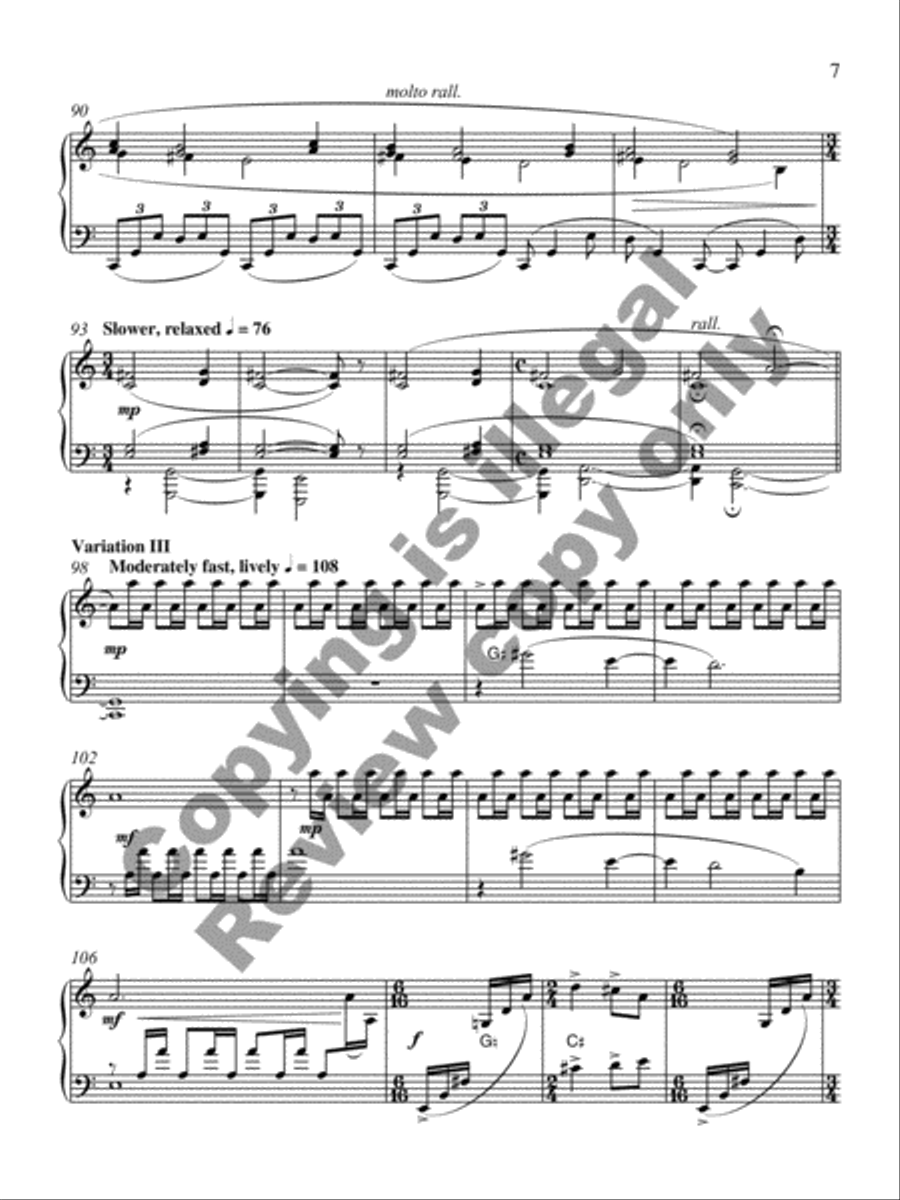 Marian Variations Harp scores gallery preview page 15