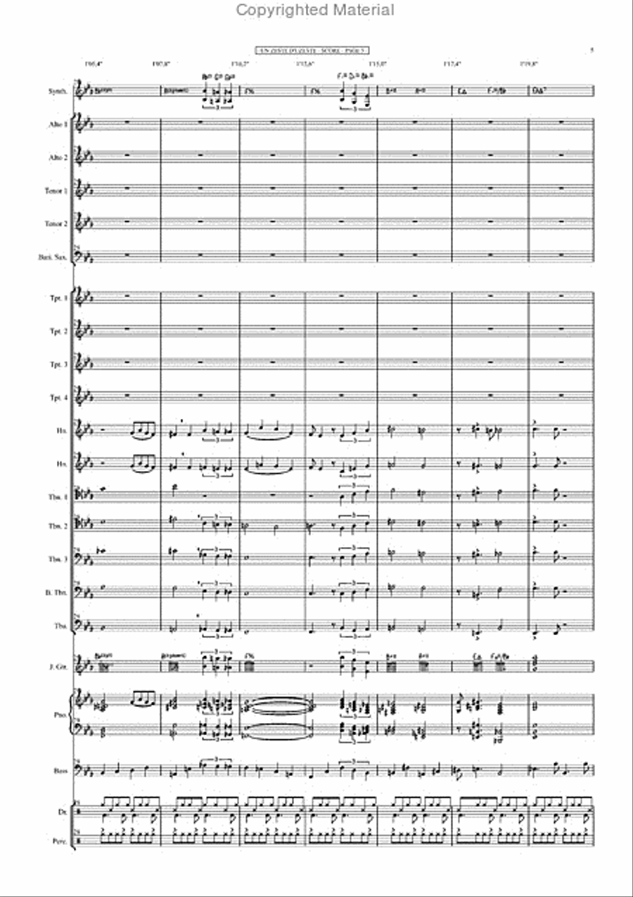 UN ZESTE D'UZESTE Big Band & Synthe Jazz Ensemble scores gallery preview page 6