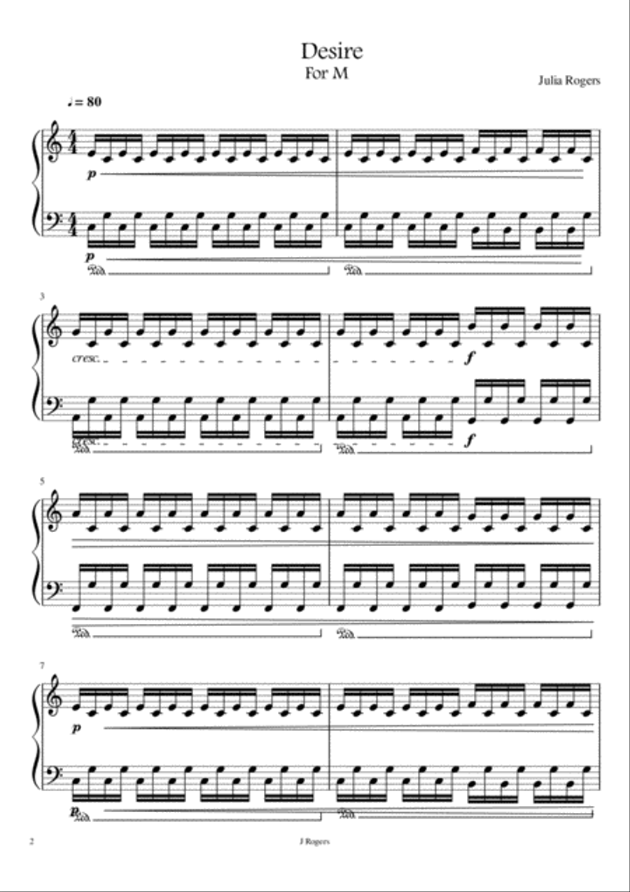 Desire Desire Piano Solo scores gallery preview page 2