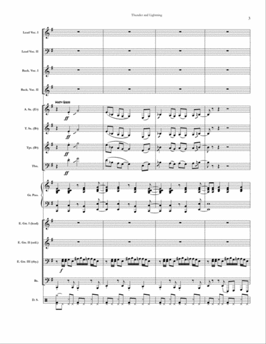 Thunder And Lightning Small Ensemble scores gallery preview page 3