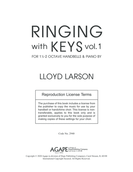 Ringing with Keys, Vol. 1 (Reproducible)-Digital Download image number null