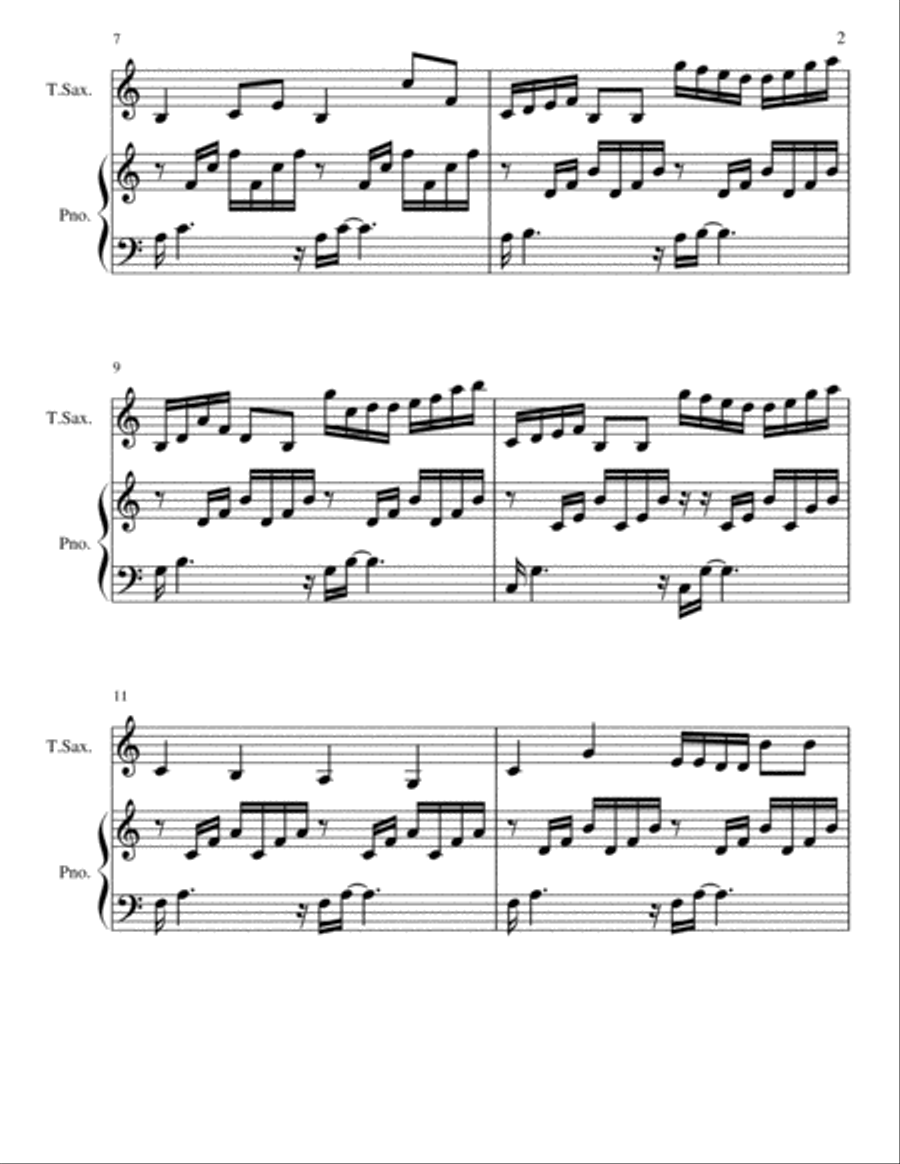 Prelude in C Prelude in C Tenor Saxophone scores gallery preview page 2