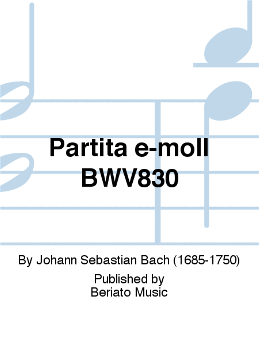 Partita e-moll BWV830 Classical Guitar scores gallery preview page 1