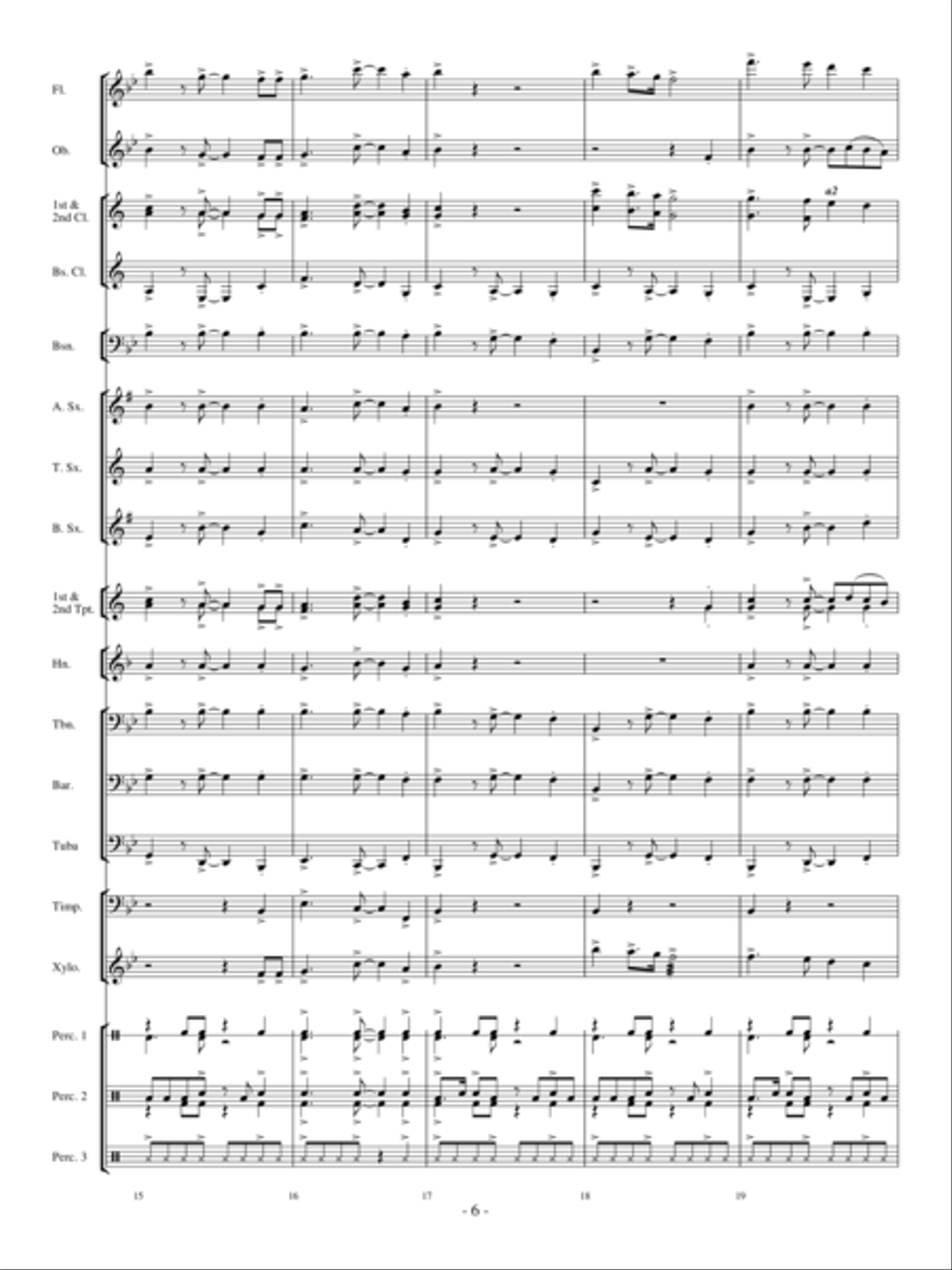 We Wish You A Calypso Christmas Concert Band scores gallery preview page 5