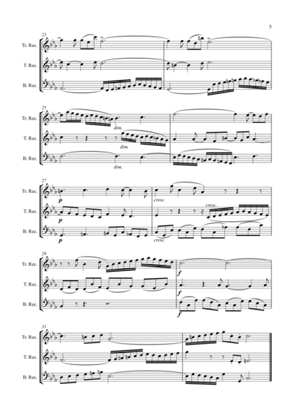 Bach: Sinfonia (Three part Inventions) Nos.1, 2 & 3 -low recorder trio (TTB/ATB) image number null