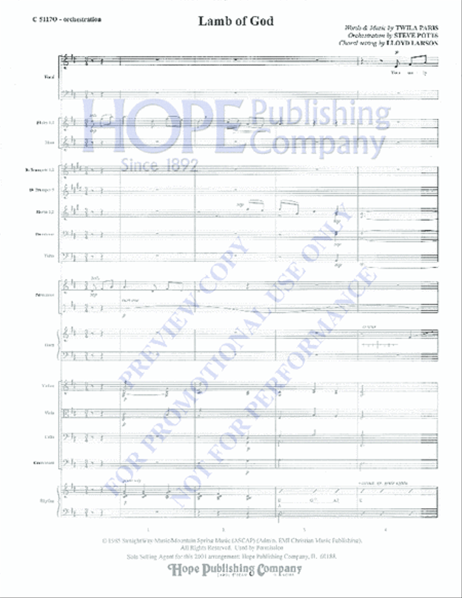 Lamb of God 4-Part scores gallery preview page 2