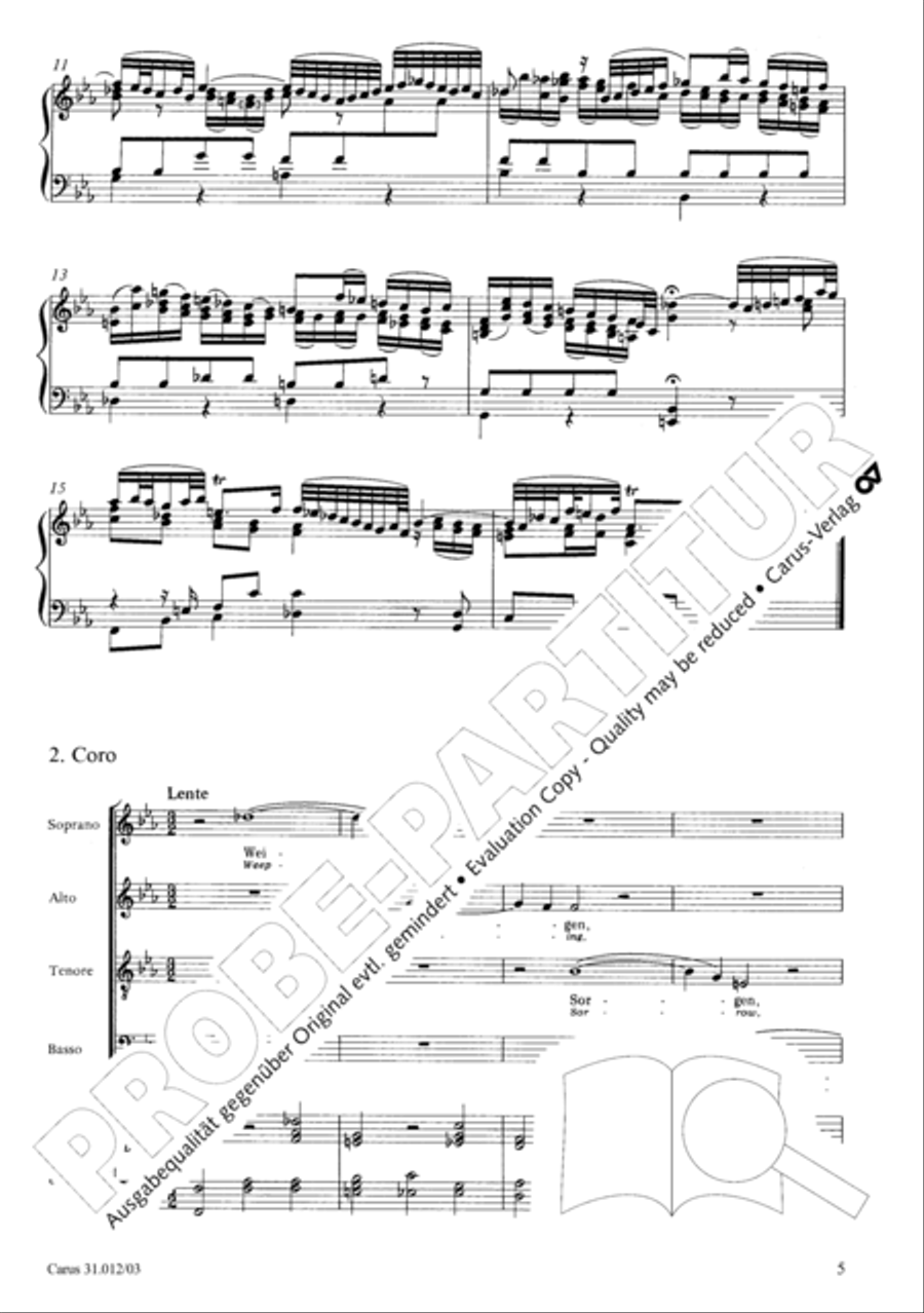 Weeping, crying, sorrow, sighing (Weinen, Klagen, Sorgen, Zagen) ATB scores gallery preview page 6