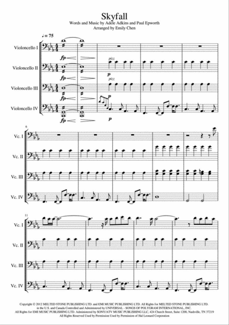 Skyfall Small Ensemble scores gallery preview page 1