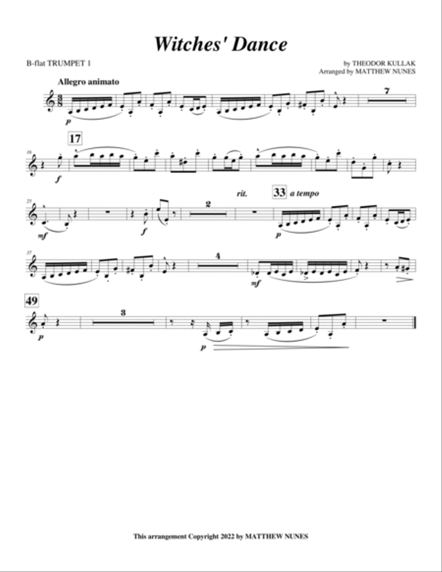 Witches' Dance Chamber Music scores gallery preview page 5
