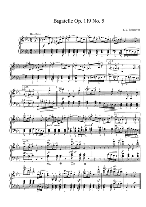 Beethoven Bagatelle Op. 119 No. 5 in C Major