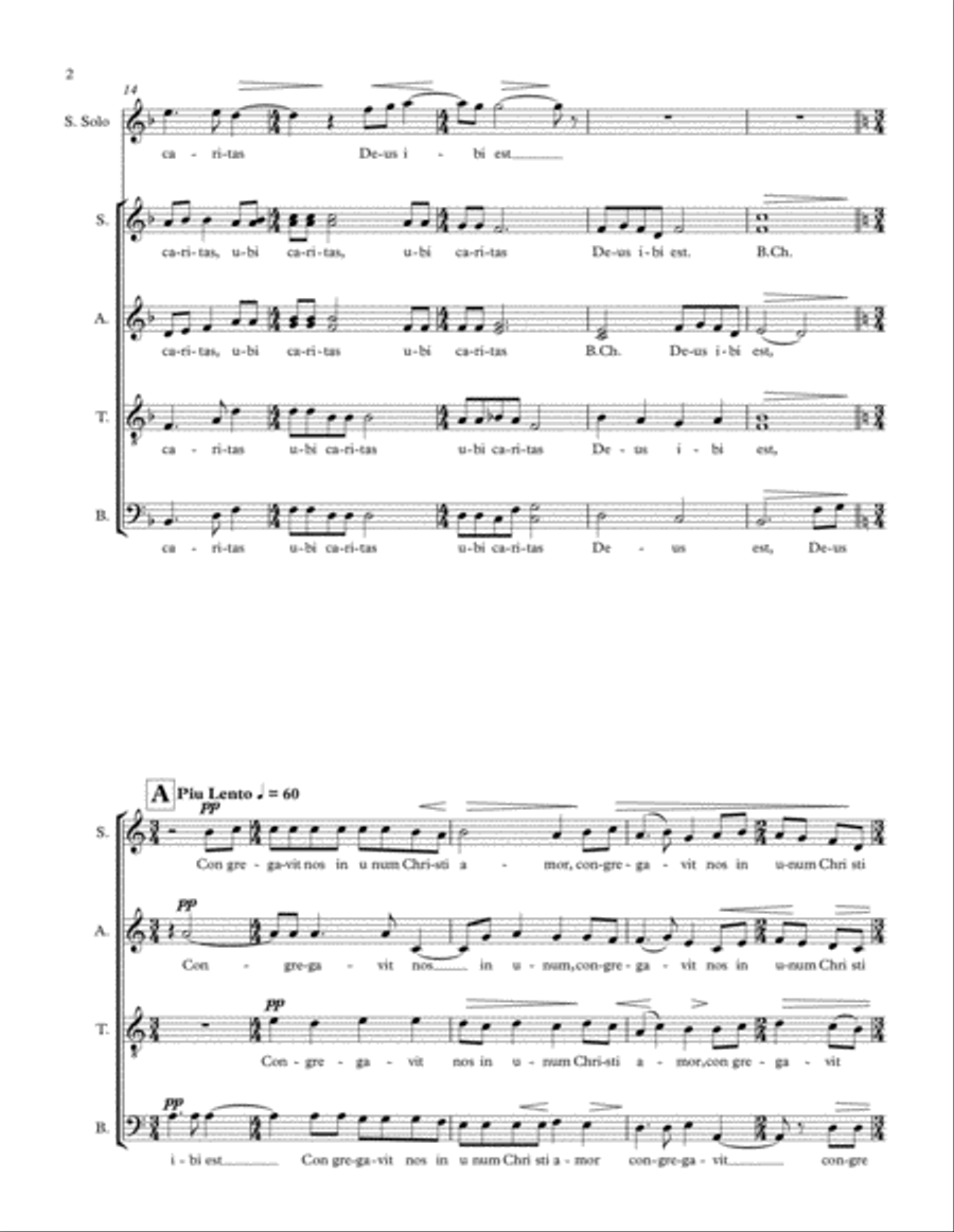 Ubi Caritas Divisi scores gallery preview page 3