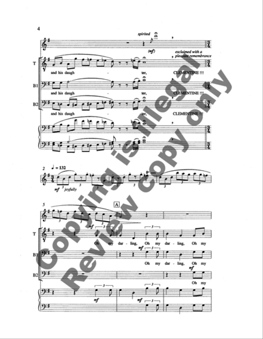 American Ballads: 4. Clementine TTBB scores gallery preview page 10