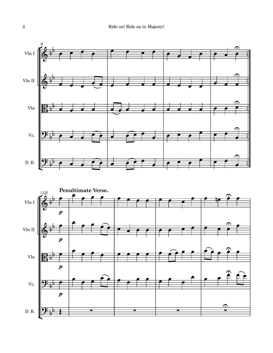 Ride on! Ride on in Majesty! String Orchestra scores gallery preview page 4