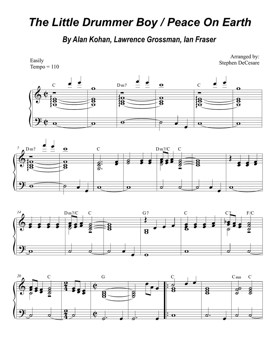Peace On Earth Woodwind Duet scores gallery preview page 4