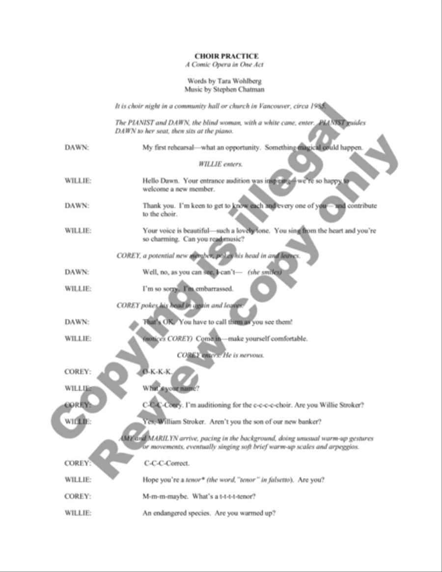 Choir Practice (Libretto) Choir scores gallery preview page 3