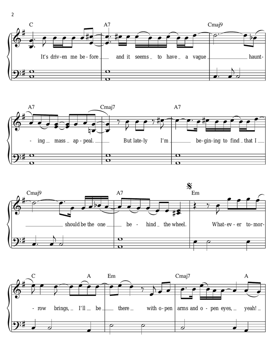 Drive Drive Easy Piano scores gallery preview page 2