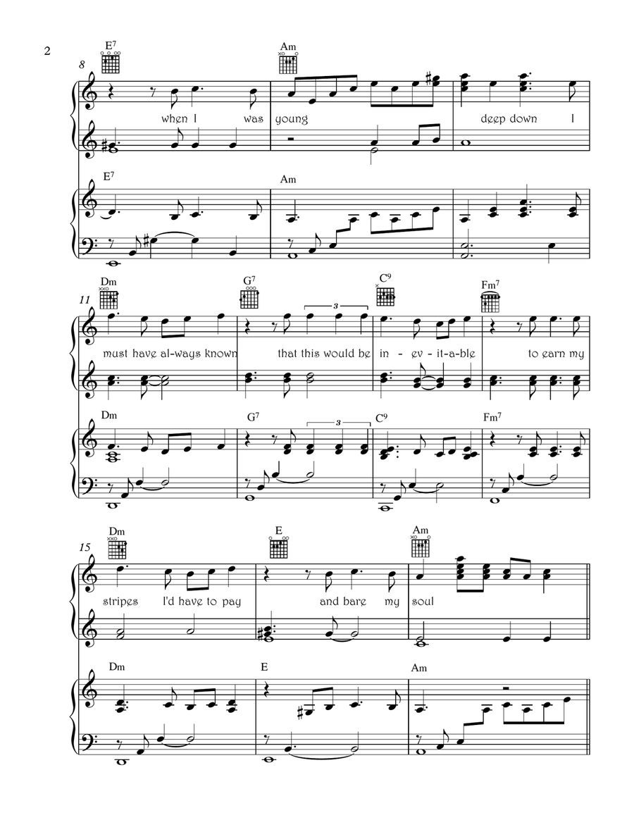 Million Years Ago 1 Piano, 4-Hands scores gallery preview page 3