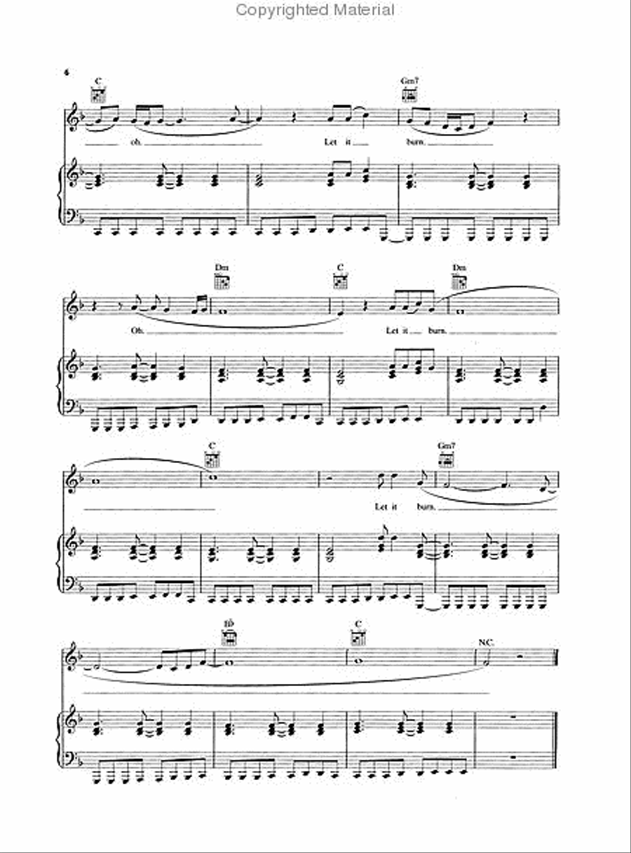 Set Fire to the Rain Piano, Vocal, Guitar scores gallery preview page 4