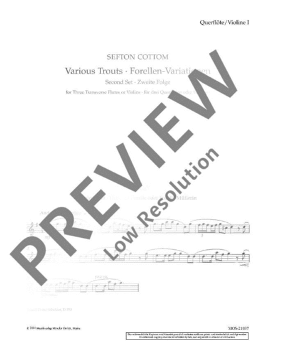 Various Trouts Flute scores gallery preview page 14