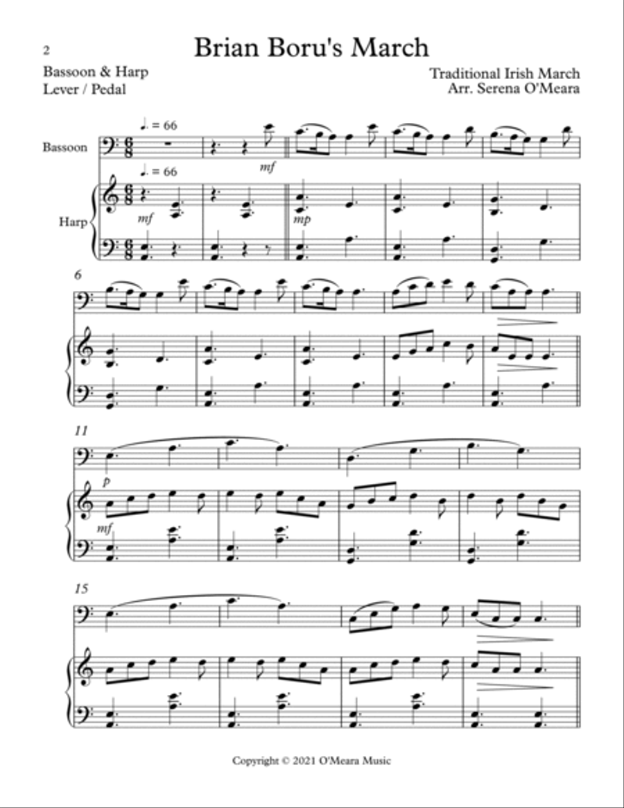Brian Boru’s March, Duet for Bassoon and Harp image number null