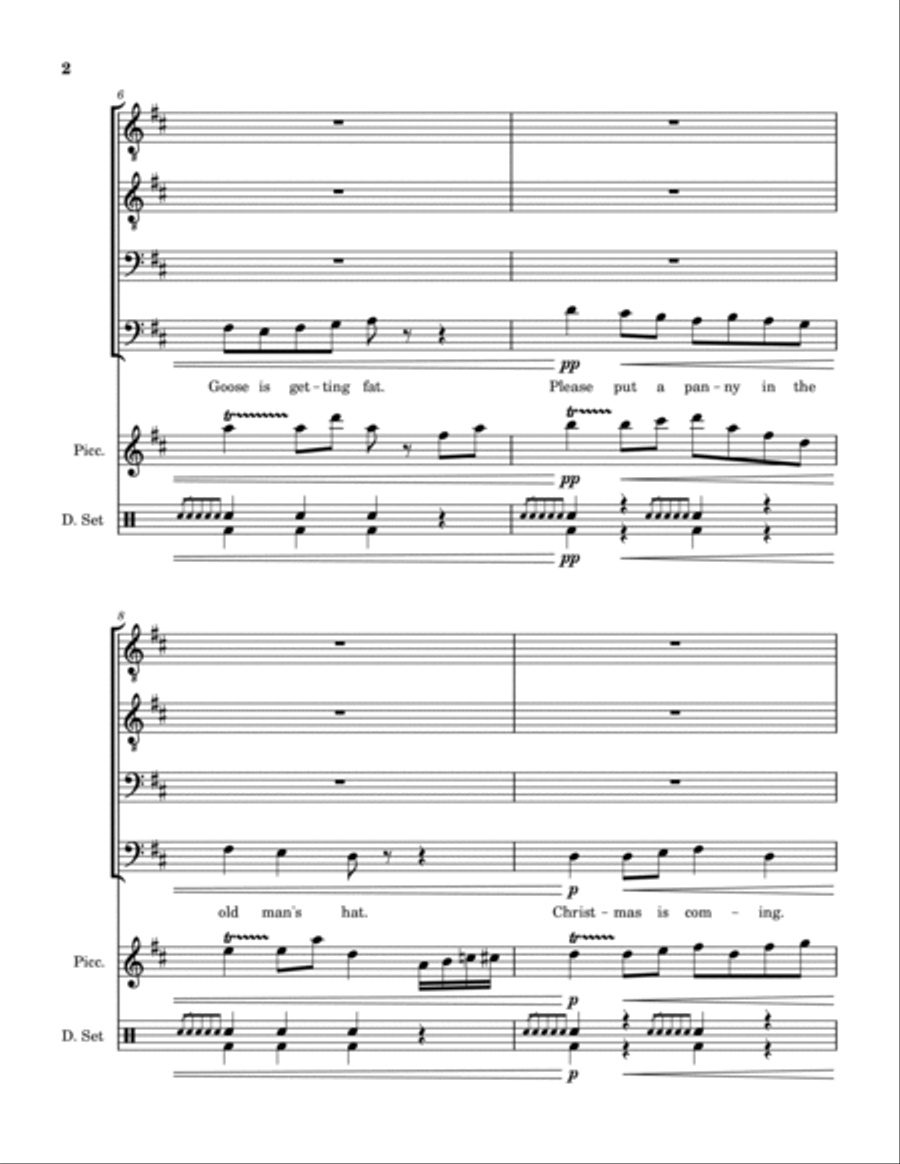 Christmas Is Coming ('round) TTBB scores gallery preview page 3