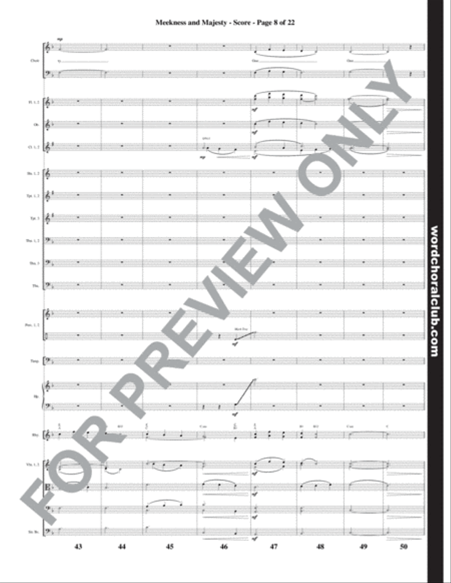 Meekness and Majesty - Orchestration Choir scores gallery preview page 9