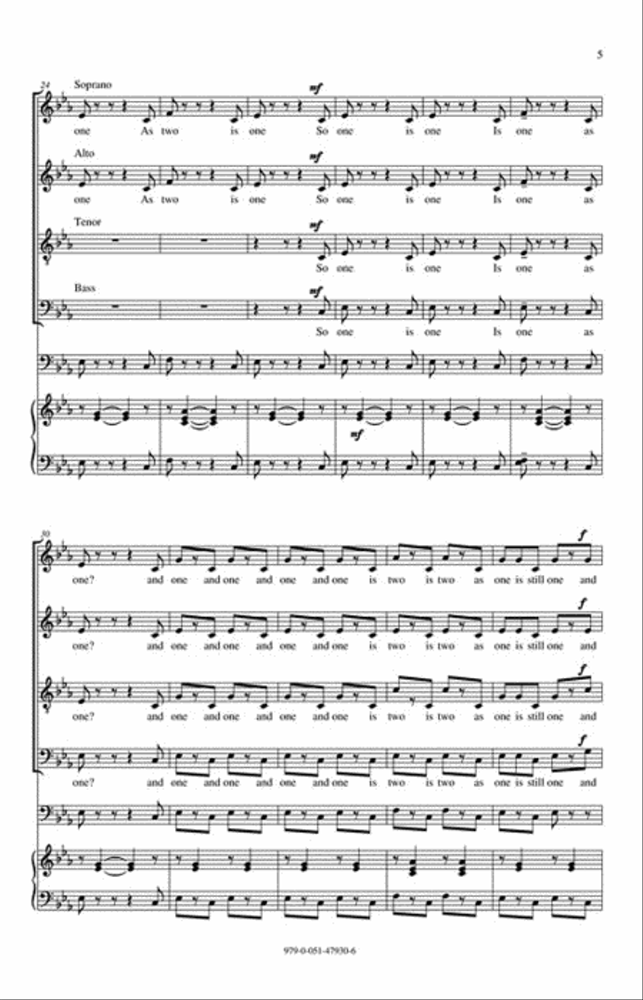As One Is One As One Is One 4-Part scores gallery preview page 3