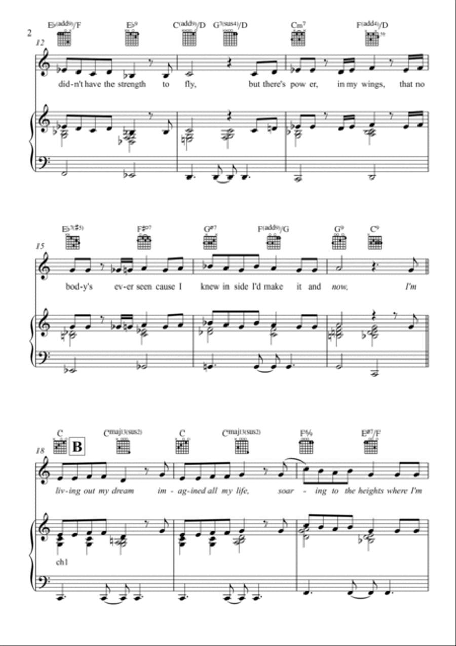 Living Out My Dream Piano, Vocal, Guitar scores gallery preview page 2