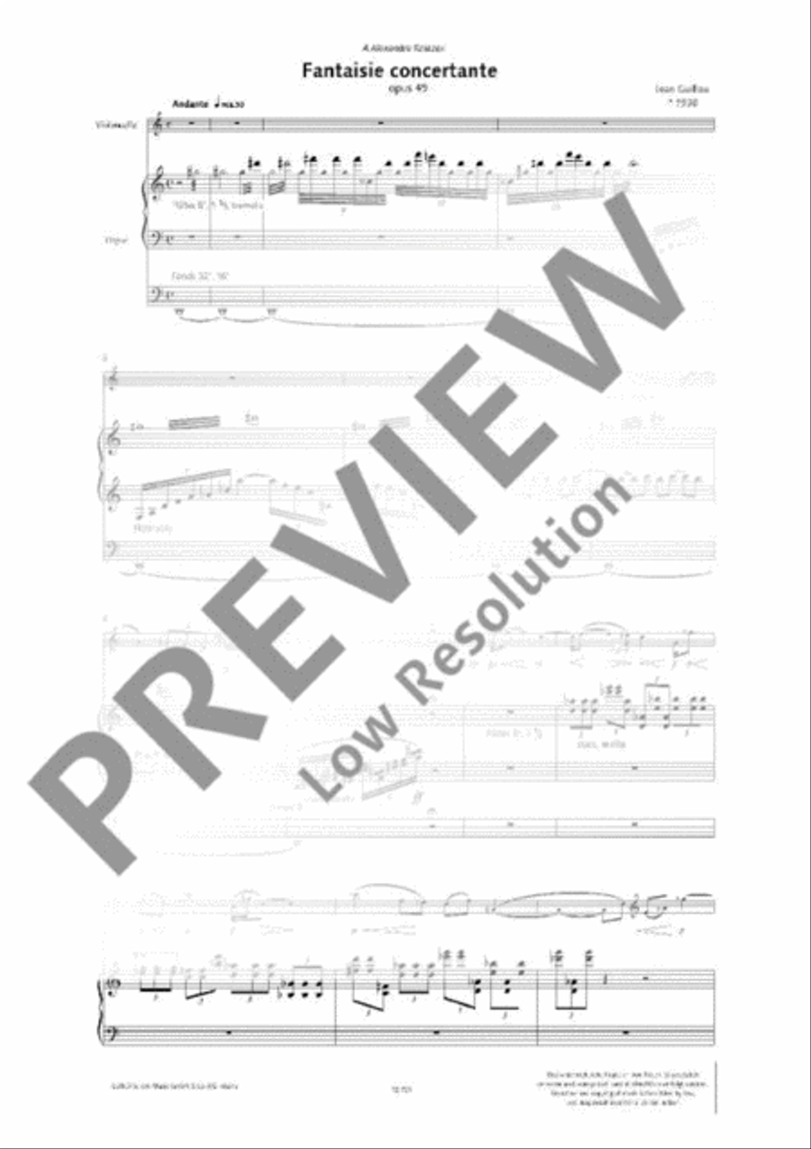 Fantaisie concertante Cello scores gallery preview page 2