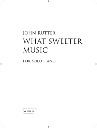 Book cover for What sweeter music