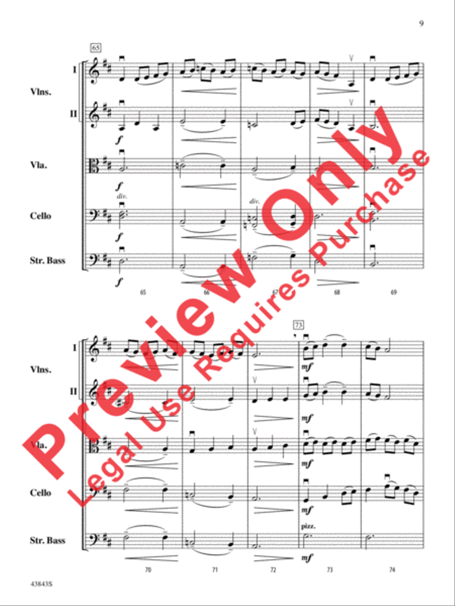 A River Rhapsody A River Rhapsody String Orchestra scores gallery preview page 10