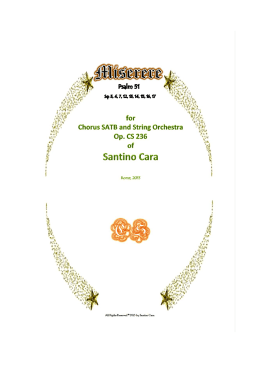 Miserere - psalm51 - Chorus SATB and string orchestra 4-Part scores gallery preview page 1
